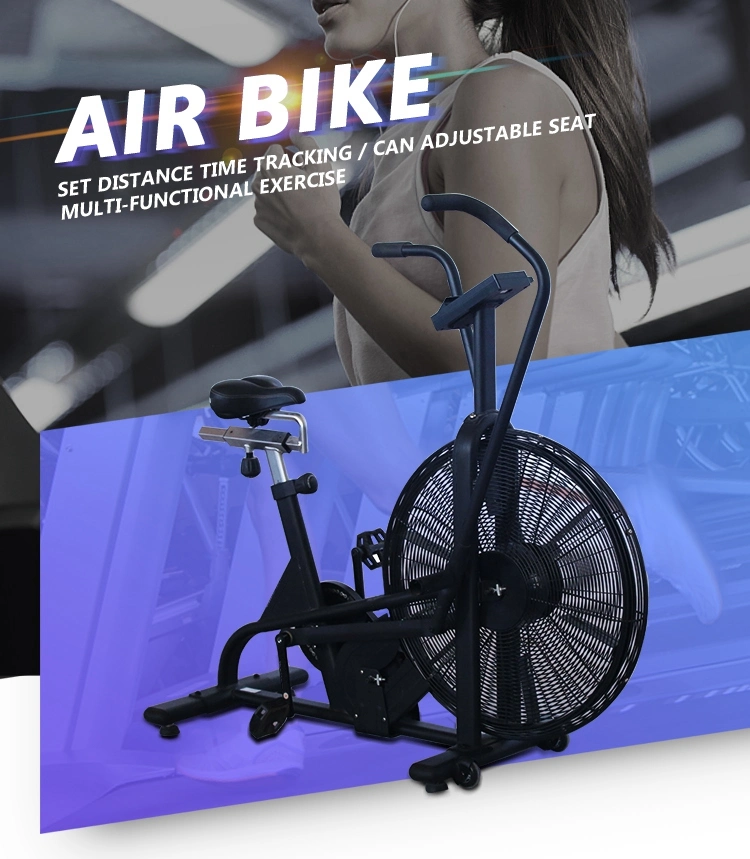 Commercial Equipment Adjustable Resistance Air Bike for Gym or Home Use