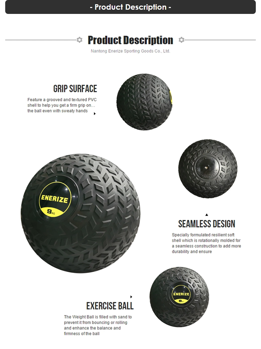 Wholesale High Quality Custom Logo Gym Power Training PVC Slam Ball