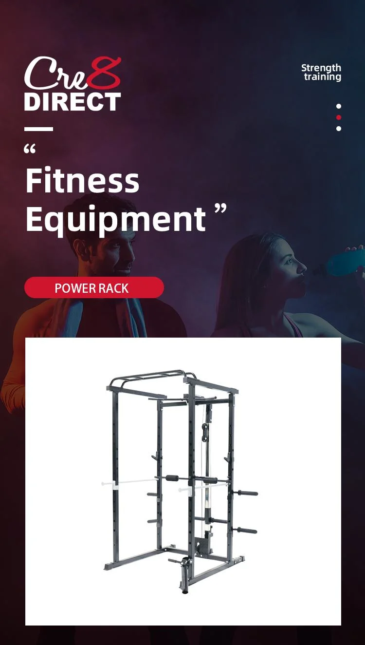 Squat Rack with Optional Lat Pull-Down Attachment, Q235 Steel, 1000lbs Capacity, Strength Training Gym Equipment
