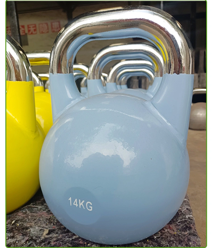 China Cheap Price Color Powder Painted Cast Iron Gym Power Equipment Multifunctional Fitness Kettlebell