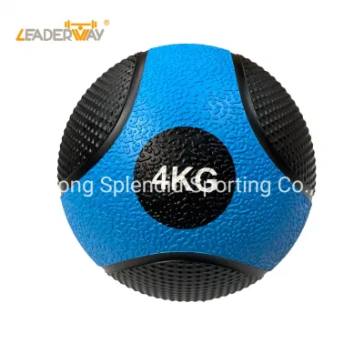 Balón medicinal personalizado de goma del golpe doble del color del nuevo estilo sólido de goma al por mayor del gimnasio de la bola